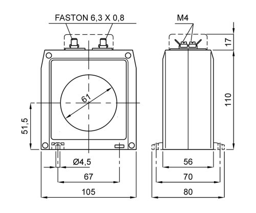 Трансформатор тока измерительный FRER TAT060600X05 TAT060 600A 600/5