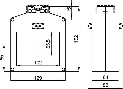 Трансформатор тока измерительный FRER TAT1011K2X05 TAT101 1200A 102×55 1200/5