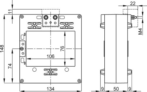 Трансформатор тока измерительный FRER TAT106600X05 TAT106 600A 106×76 600/5