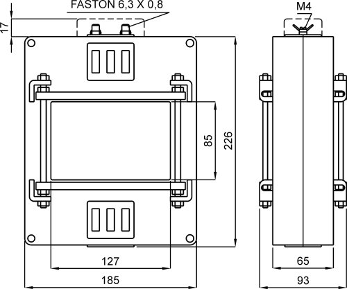 Трансформатор тока измерительный FRER TAT1284K0X05 TAT128 4000A 127×85 4000/5