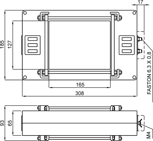 Трансформатор тока измерительный FRER TAT1654K0X05 TAT165 4000A 165×127 4000/5