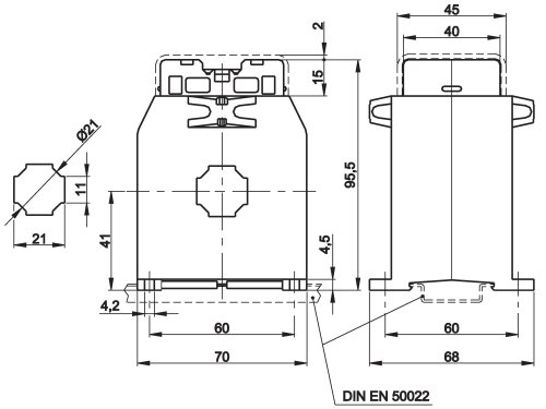 Трансформатор тока высокоточный FRER TAC021150J05 TAC021 150A 20×10 150/5