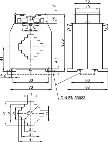 Трансформатор тока высокоточный FRER TAC040200J05 TAC040 200A 40×10 200/5
