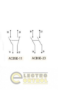 Блок контактів лівосторонній ACBSE-20 (2н.о) 4648023