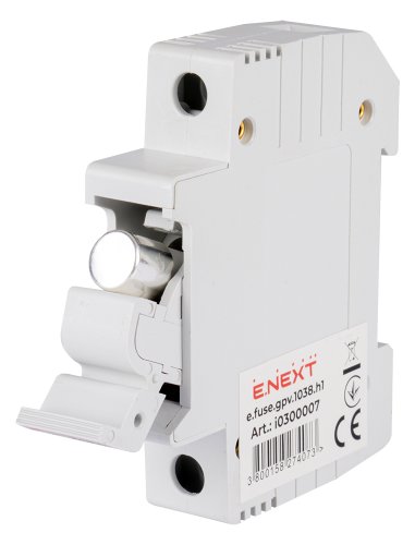 Держатель предохранителя Enext i0300007 на DIN-рейку e.fuse.gpv.1038.h1 gPV под предохранитель 10х38 1р 32А