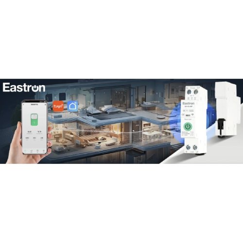 Умный автоматический выключатель с Wi-Fi Eastron IB1-63MP 1P+N 63A (со счетчиком электроэнергии и защитой)