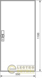 Щит відкритої установки, секційний, без оснащення, IP44,1100x550x161мм (Вхшхг), одні двері, RAL9010